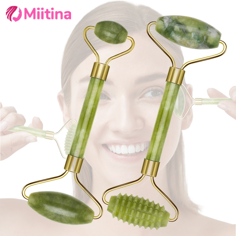 Face Massager - الطبيعية اليشم الأسطوانة الوجه غوا شا