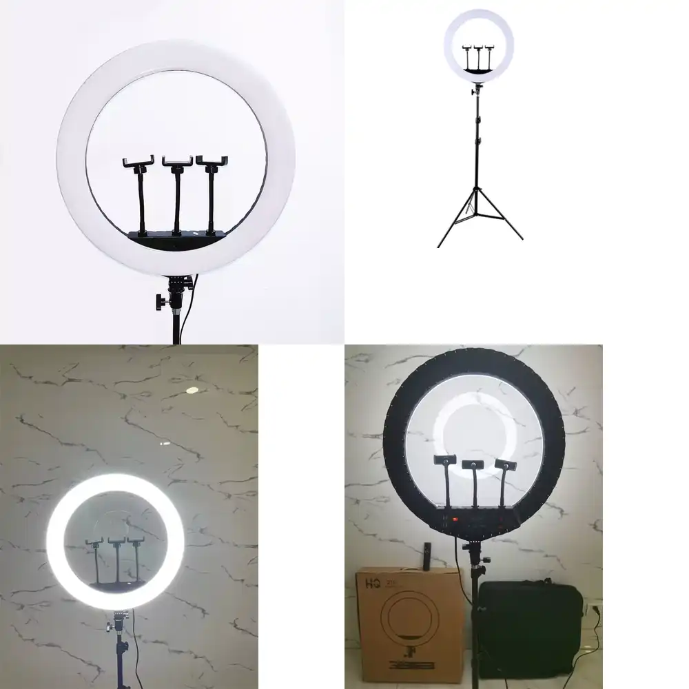 Led Ring Light - مجموعة إضاءة تصويرية HQ-21N مع مصباح