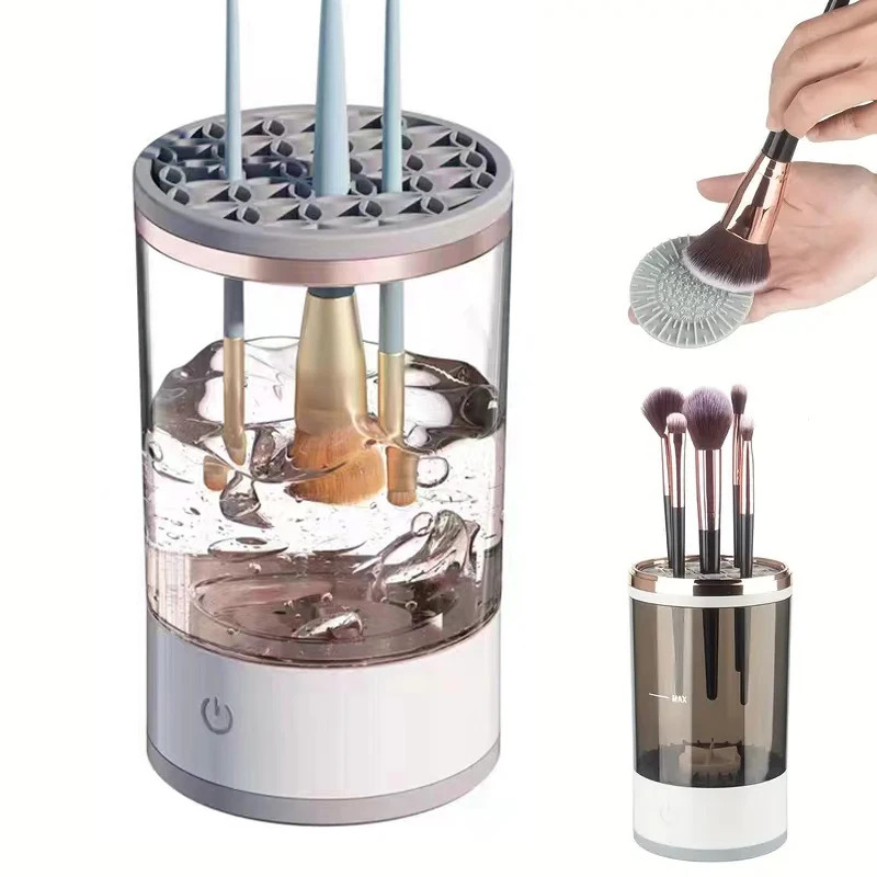 Beauty Makeup Tips - منظف فرشاة مكياج كهربائي محمول بمقبس