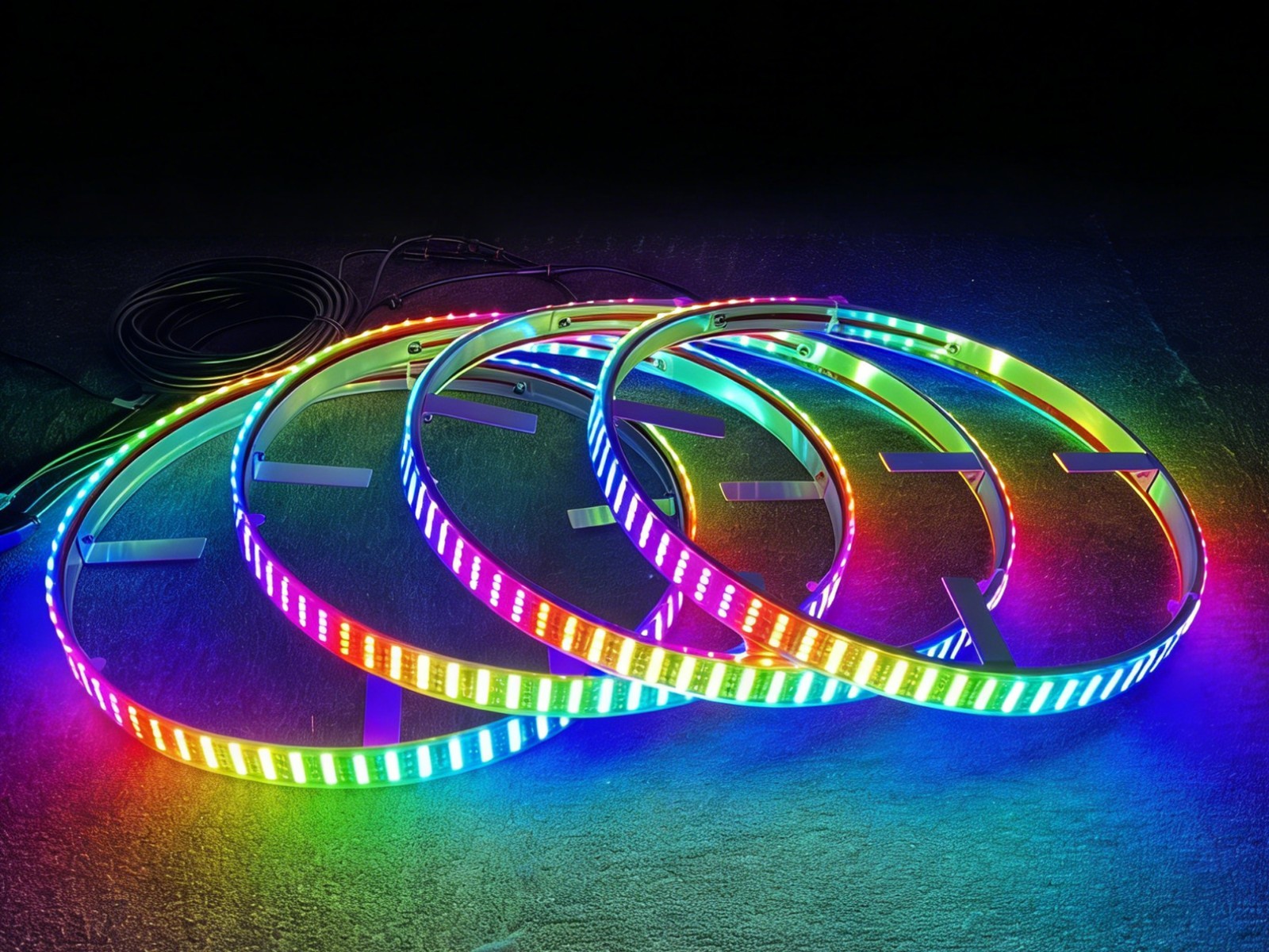 Led Ring Light - 4 قطع من أضواء LED الدائرية