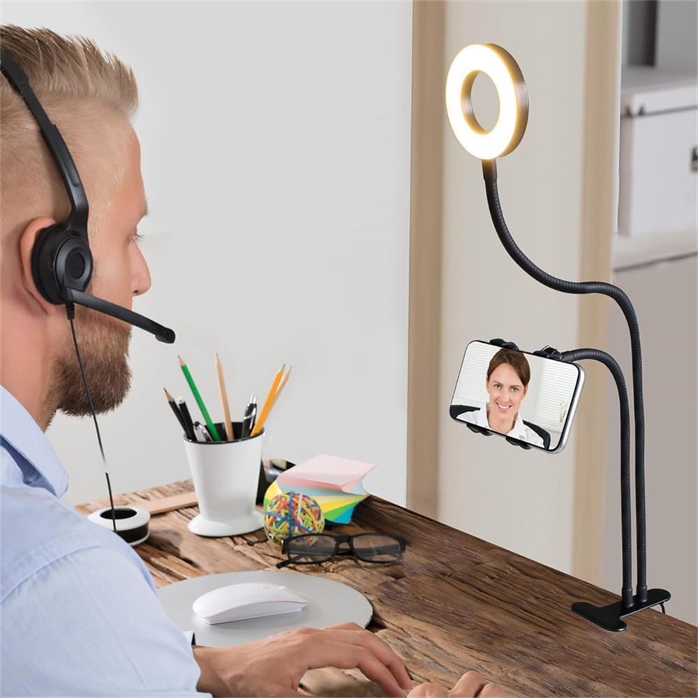 حامل هاتف محمول مرن عالمي مع ض - مراجعة Led Ring Light وسعره