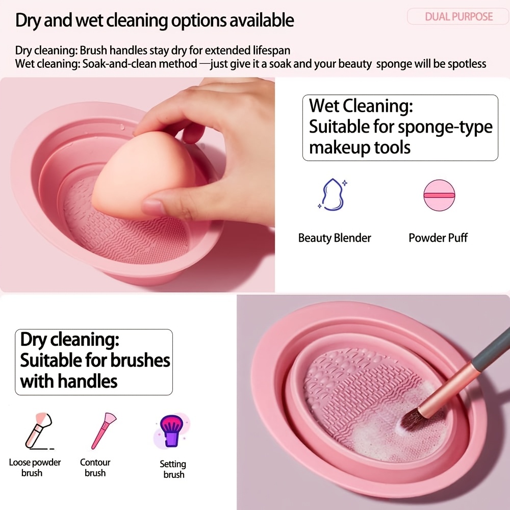 وعاء تنظيف فرش المكياج القابل  - مراجعة Beauty Makeup Tips وسعره