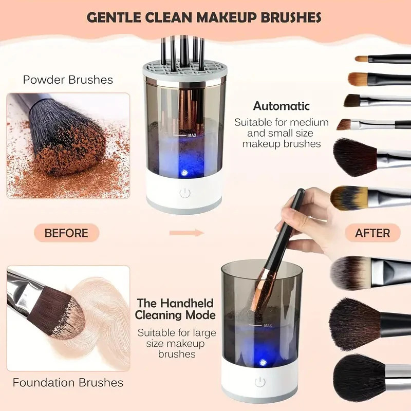 منظف فرشاة مكياج كهربائي محمول - مراجعة Beauty Makeup Tips وسعره